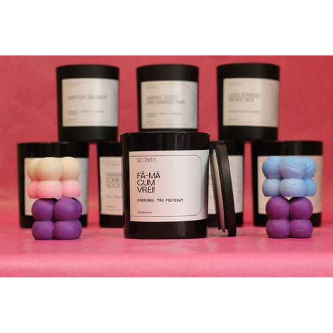 Fă-mă cum vrei! - Lumânare parfumată personalizată Mandarin & Sandalwood / Medium,Mandarin & Sandalwood / Large,Forbidden Cherry / Medium,Forbidden Cherry / Large,Otto / Medium,Otto / Large,Whild Rhubarb & Cinnamon / Medium,Whild Rhubarb & Cinnamon / Large,Cuban Tobacco & Oak / Medium,Cuban Tobacco & Oak / Large,Witches Brew / Medium,Witches Brew / Large,Dark Honey & Tabacco / Medium,Dark Honey & Tabacco / Large,Frankincense / Medium,Frankincense / Large,Whiskey / Medium,Whiskey / Large,Fireside / Medium,Fi