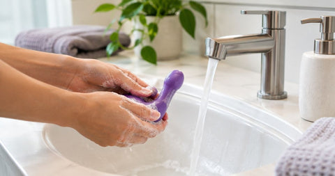 Can intimate toys be washed with regular soap?