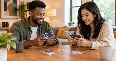 How long does a round of a couples card game take?