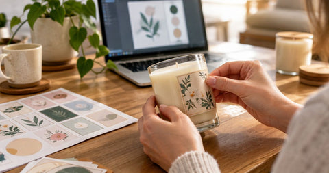 Can you put your own text on a scented candle label?