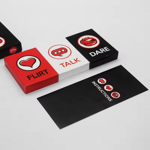 Talk Flirt Dare, 3 in 1, Card Game for Couples 