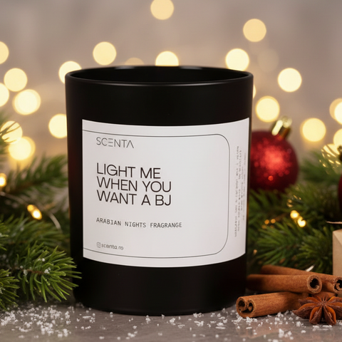 Lumânare parfumată Light me when you want a BJ Mediu - 20cl naughty