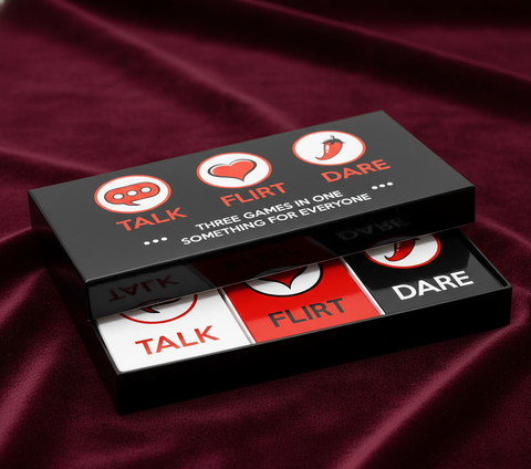 Talk Flirt Dare, 3 in 1, Card Game for Couples 