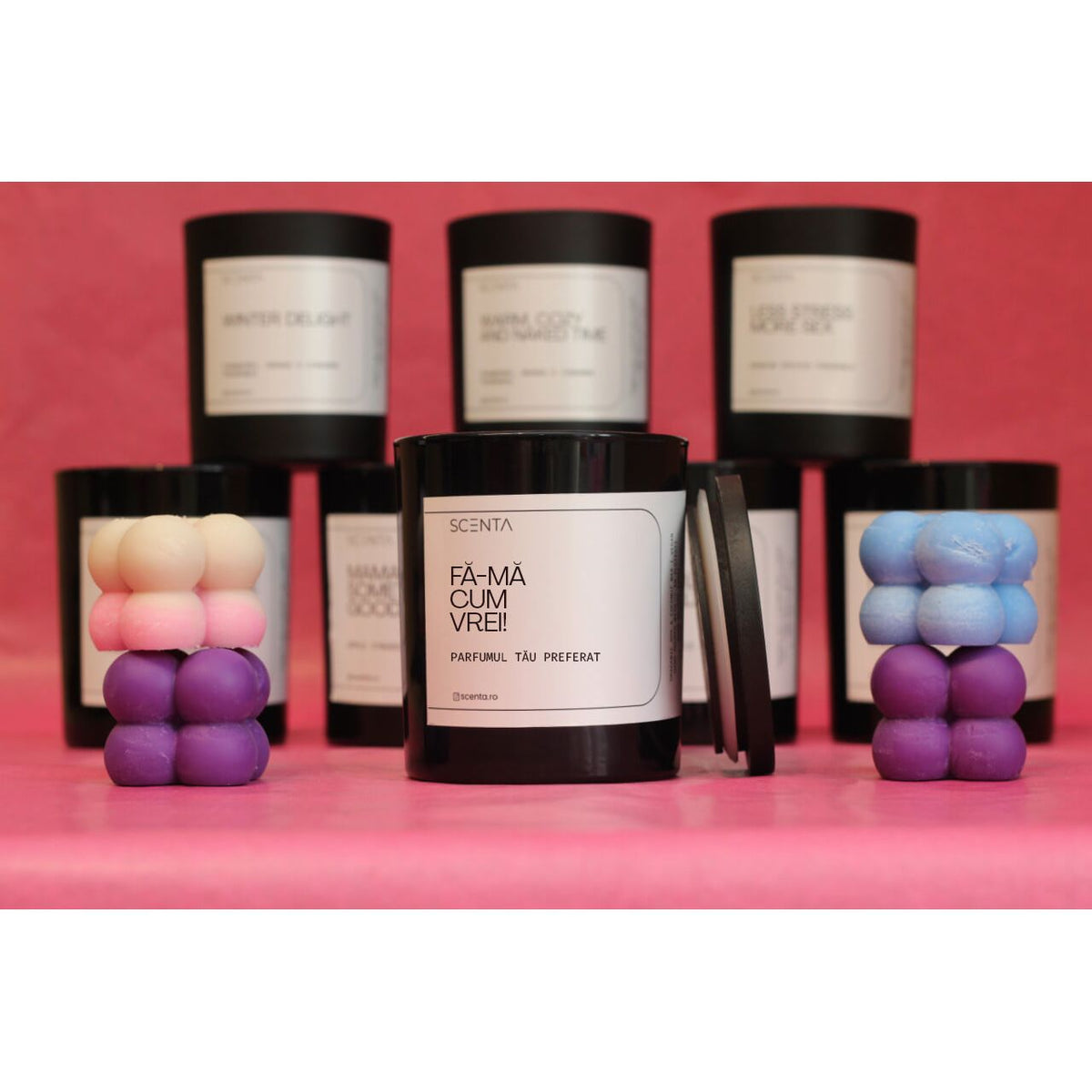 Fă-mă cum vrei! - Lumânare parfumată personalizată Elderflower (Socată) / Medium,Elderflower (Socată) / Large,Peonies / Medium,Peonies / Large,Mandarin & Sandalwood / Medium,Mandarin & Sandalwood / Large,Forbidden Cherry / Medium,Forbidden Cherry / Large,Otto / Medium,Otto / Large,Cuban Tobacco & Oak / Medium,Cuban Tobacco & Oak / Large,Dark Honey & Tabacco / Medium,Dark Honey & Tabacco / Large,Frankincense / Medium,Frankincense / Large,Whiskey / Medium,Whiskey / Large,Zesty Orange / Medium,Zesty Orange / L